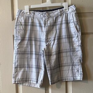 O'Neill White & Grey Plaid Men's Shorts